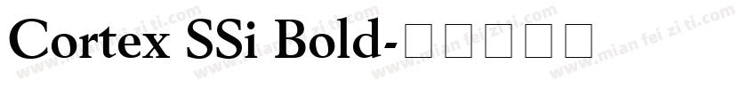Cortex SSi Bold字体转换